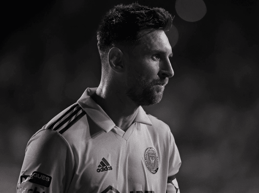 Messi em destaque na área de partidas do app