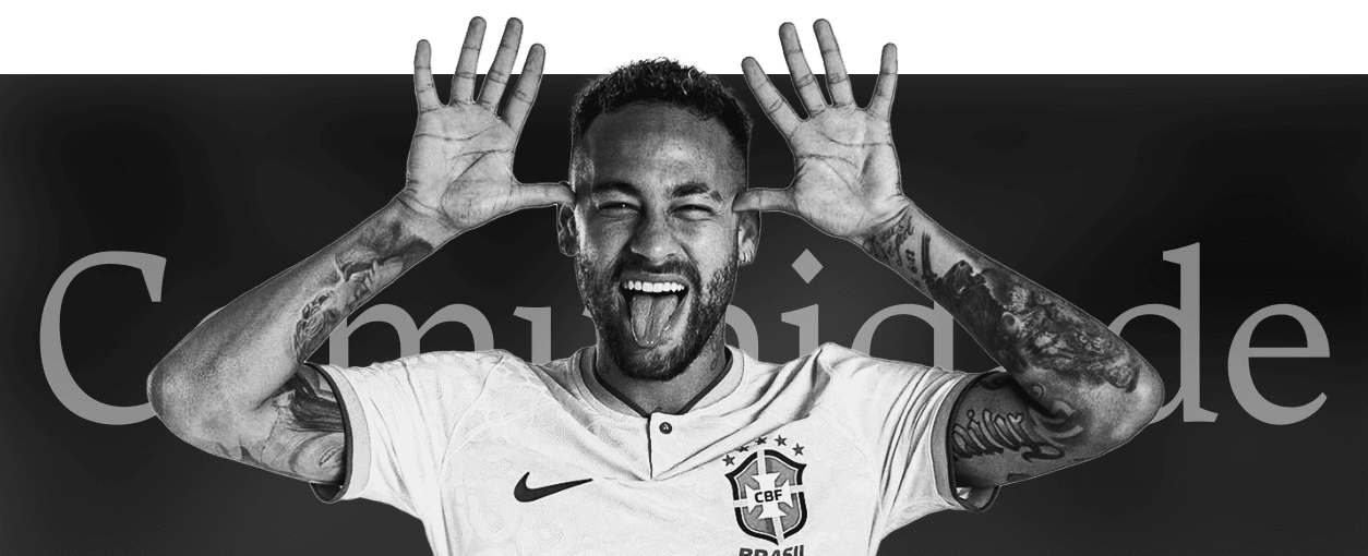 Neymar comemorando